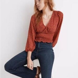 Madewell Juliane Smocked Waistop